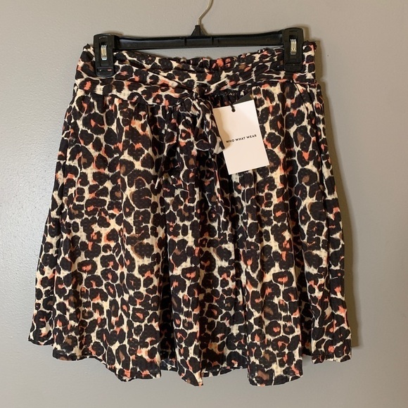 Who What Wear Pleated Skirt Womens Size XS In Leopard Print NWT - Picture 3 of 8